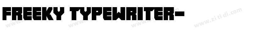 Freeky Typewriter字体转换
